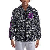 All-Over Print Zip Up Hoodie With Pocket