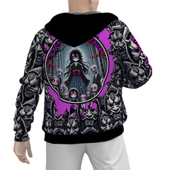 All-Over Print Men's Sherpa Fleece Zip Up Hoodie